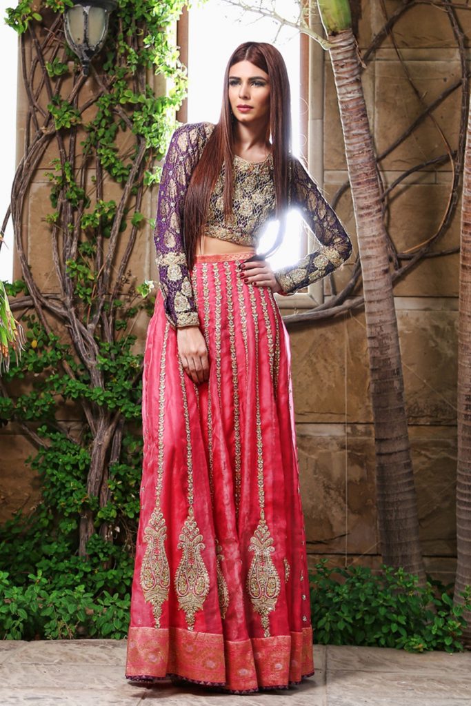 Stunning Silk Lehenga Choli Pakistani Mehndi Dress by Sana Abbas Stunning Silk Lehenga Choli Pakistani Mehndi Dress by Sana Abbas