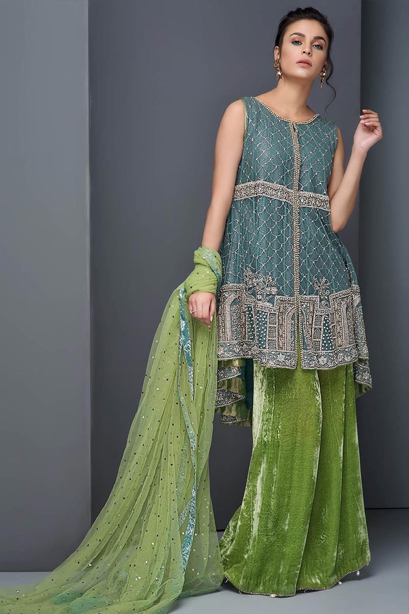 Green Mehendi Outfit