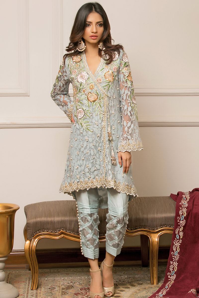 Angrakha Style Mehndi Outfits by Annus Abrar