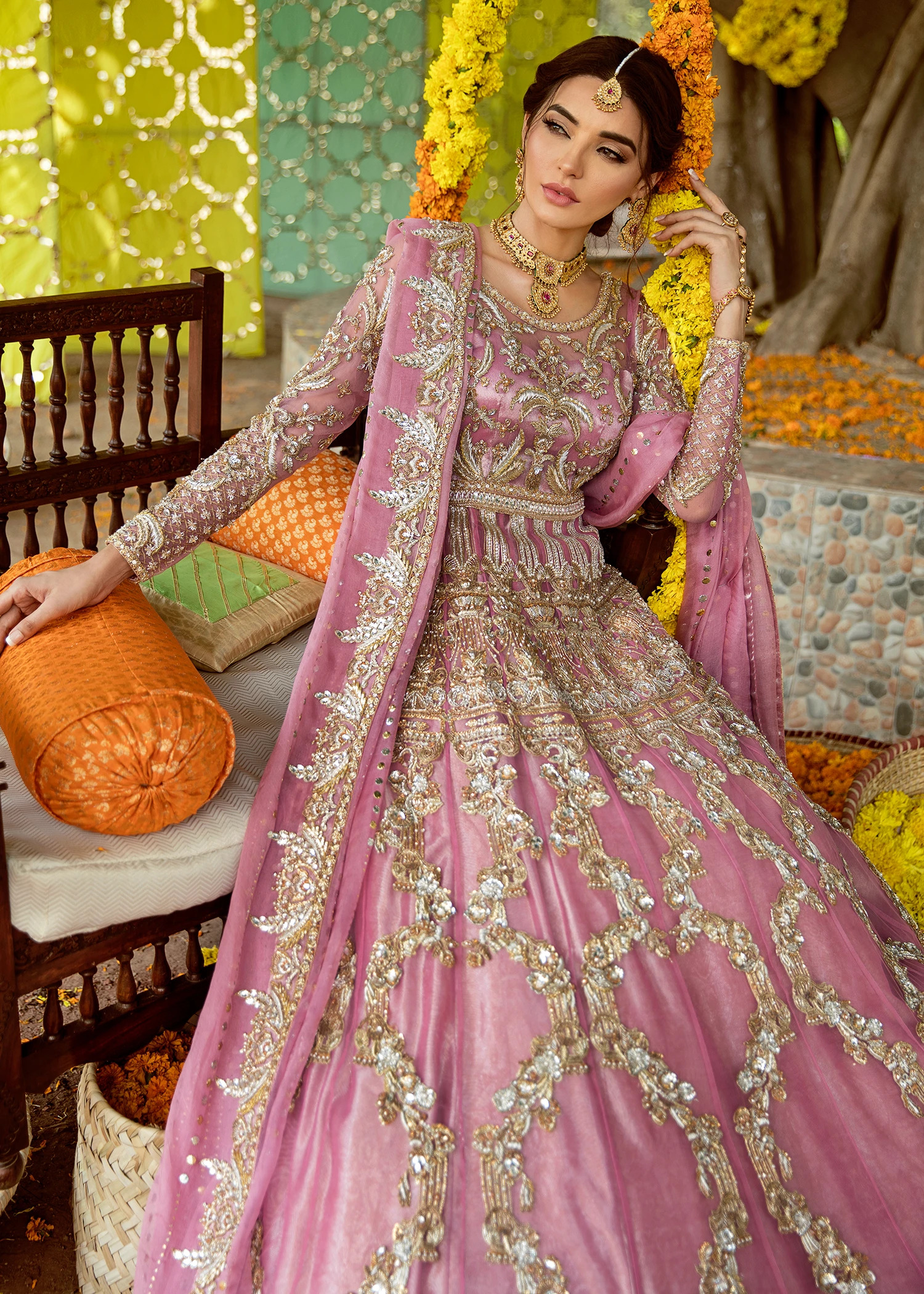 wedding mehndi dresses pakistani