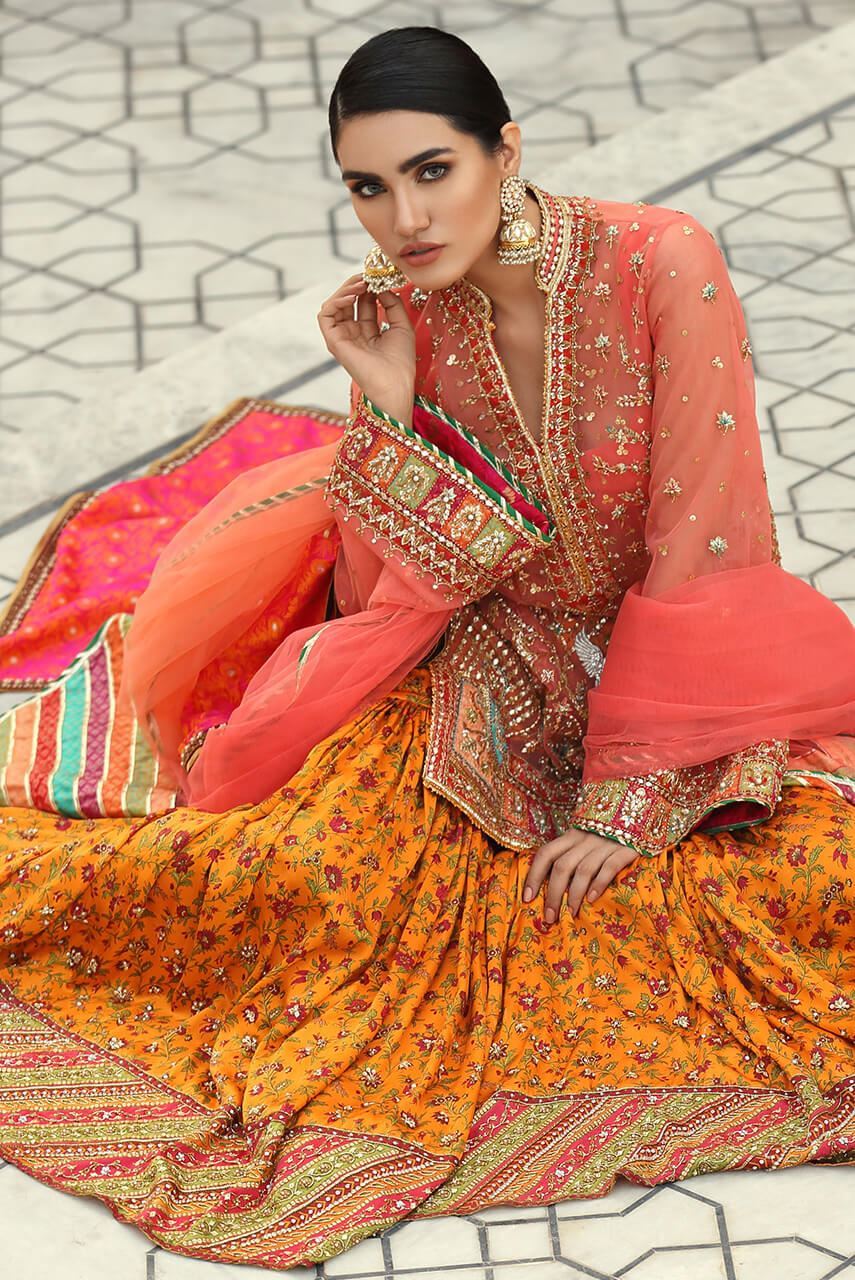 mehndi wedding dress