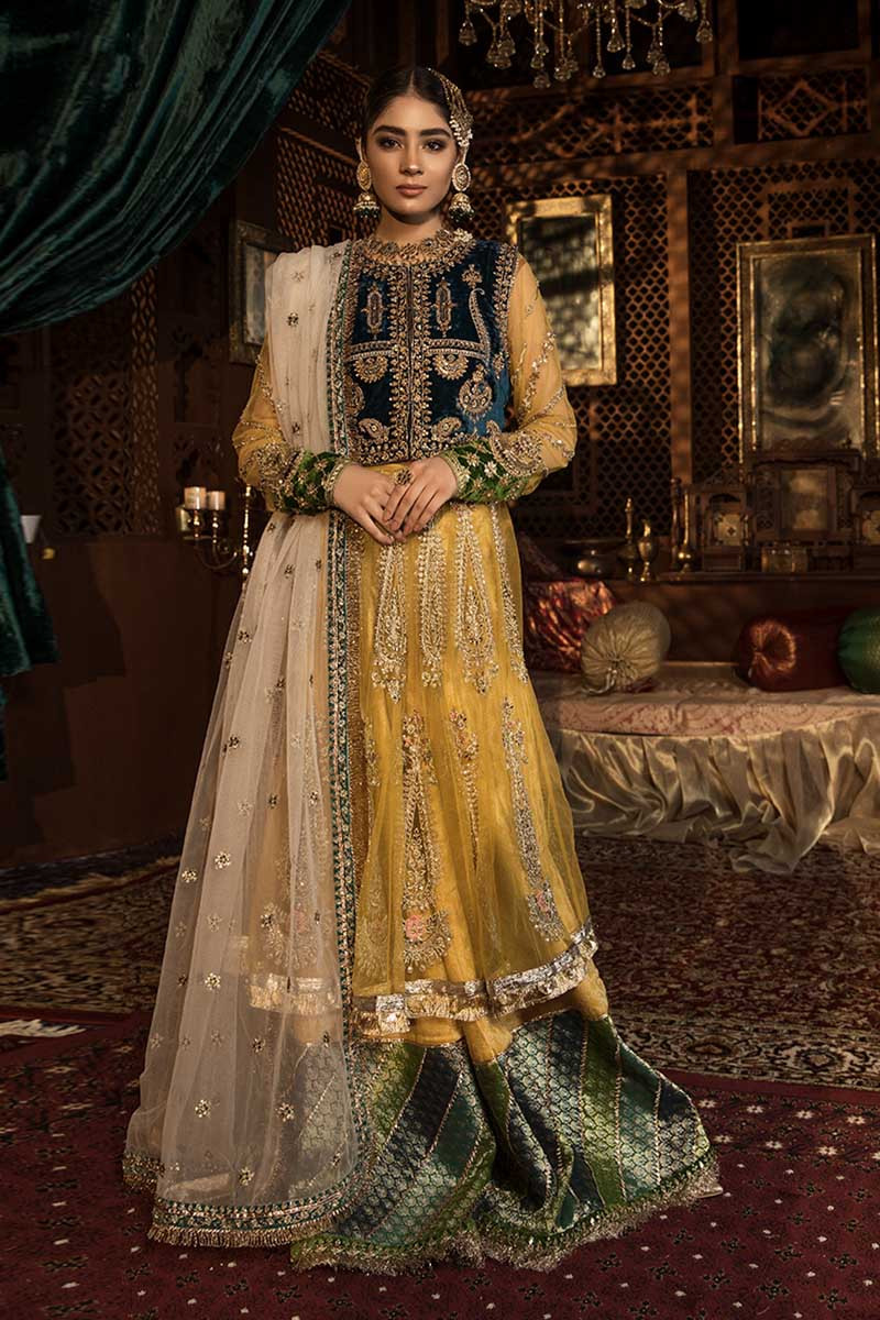 Mehndi Dresses By Maria B Mehndi Collection 2023 0460